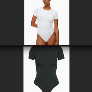 NEW Babaton Contour Crew Shortsleeve Bodysuit SET - Black and White